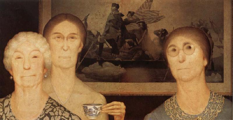 Grant Wood Daughter of Revolution oil painting image